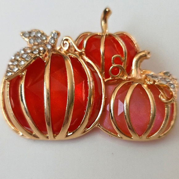 Fashion Jewelry Jewelry - Fashion Jewelry Orange Pumpkin Brooch